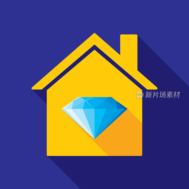 House Diamond Icon Flat